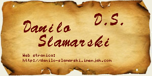 Danilo Slamarski vizit kartica